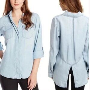 Sam Edeleman Denim Chambray Button Down Shirt